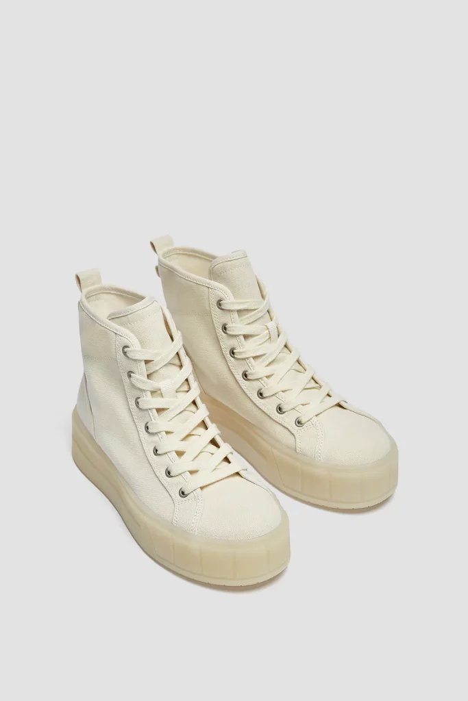 FABRIC HIGH-TOP TRAINERS