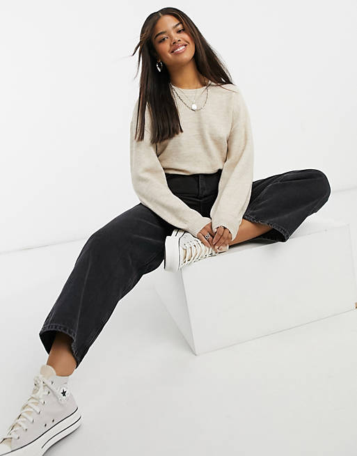 ASOS DESIGN oversized fine crew neck jumper