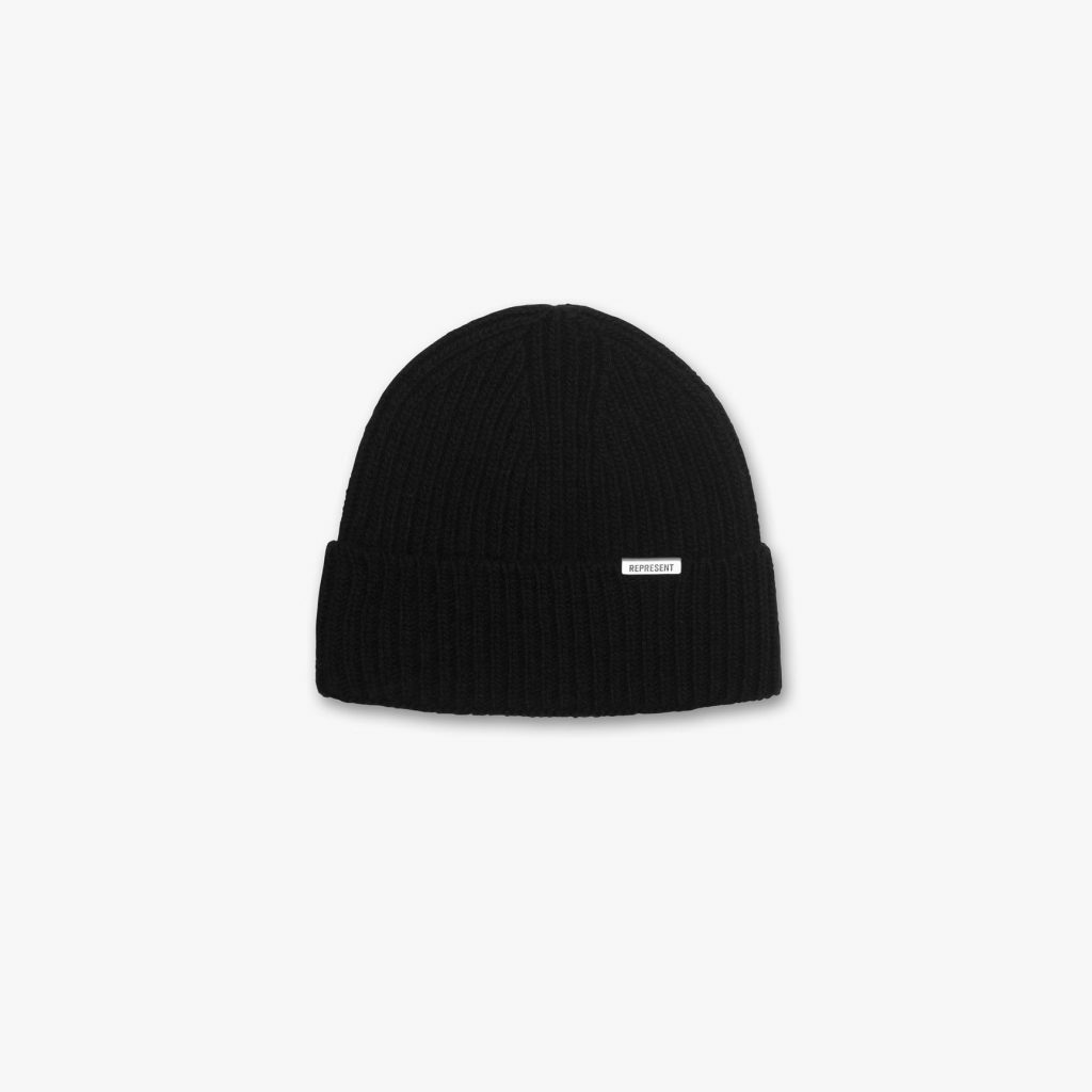 RIBBED BEANIE - BLACK