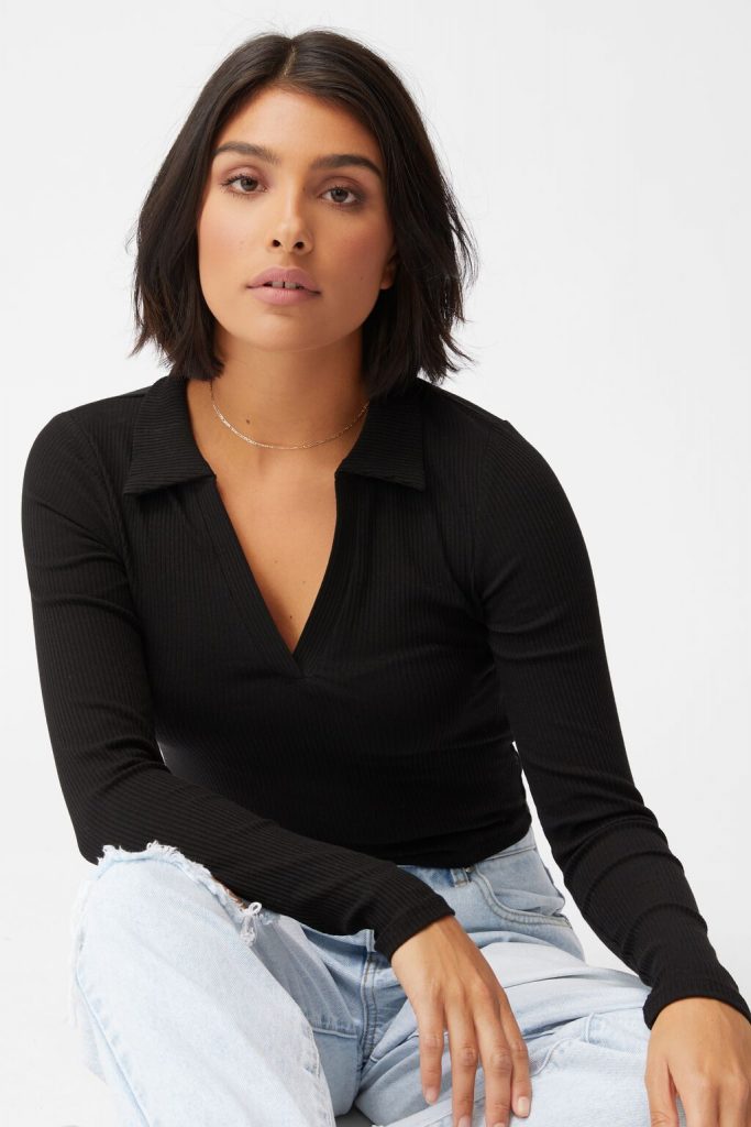 Zoe Polo Long Sleeve Top