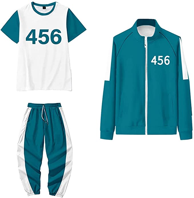 Pc Game Suit Costume Adult Green Tracksuits TikTok Cosplay Outfit Costume Jackets Unisex T Shirt Sweatshirt and Pants