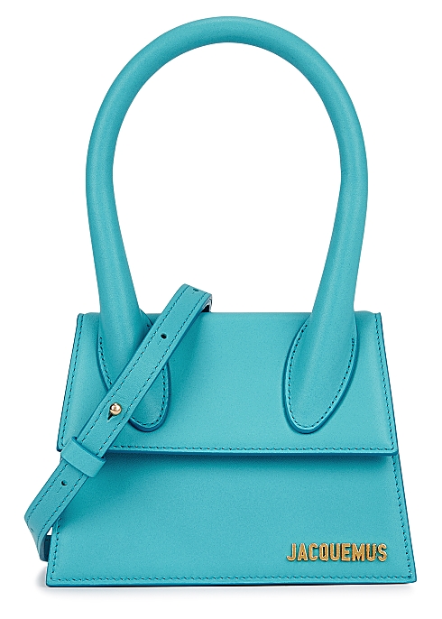 Le Chiquito Moyen turquoise top handle bag