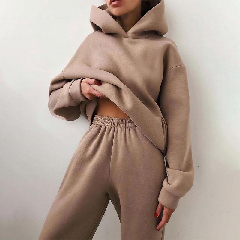 Basic Oversized Hoodie & Jogger Two Piece Tracksuit