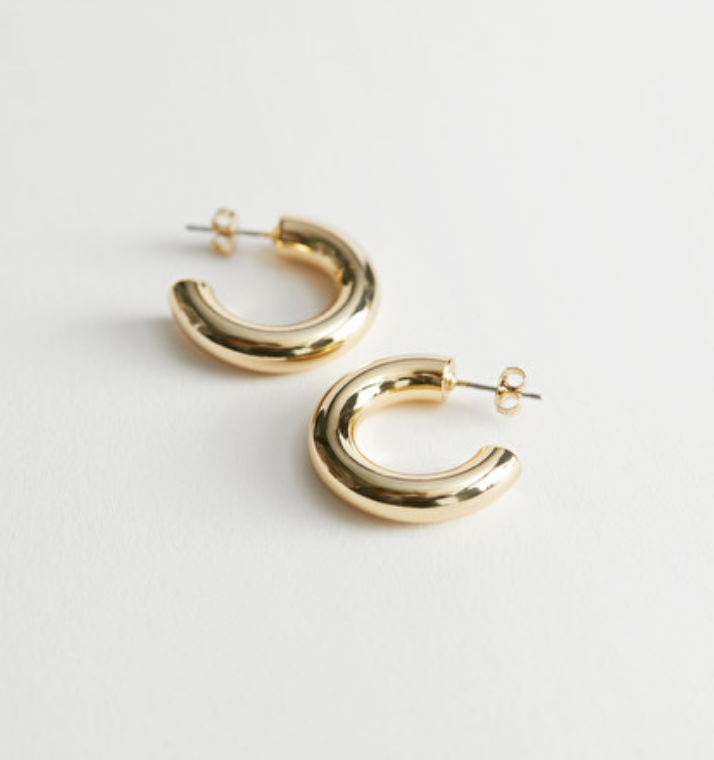 Chunky Open Hoop Earrings