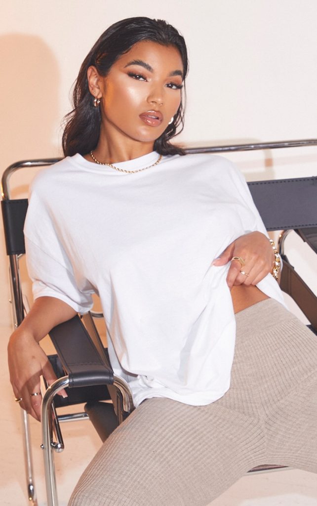 WHITE BOYFRIEND T SHIRT