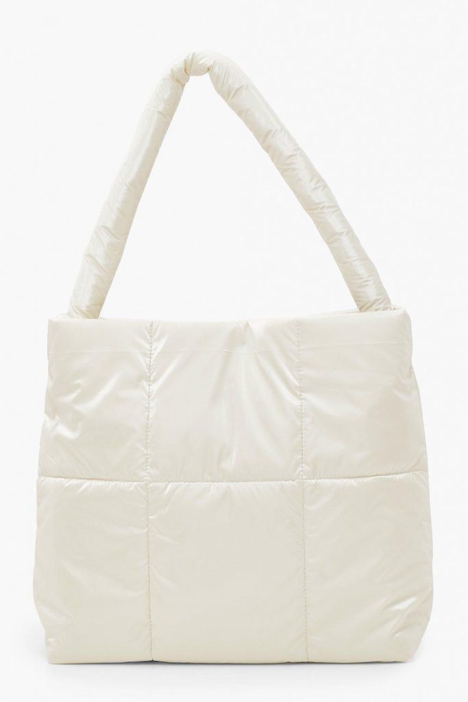 Nylon Quilted Tote Bag