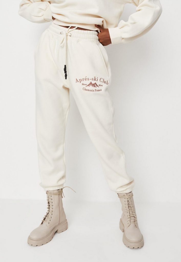 cream co ord msgd sports apres ski club joggers