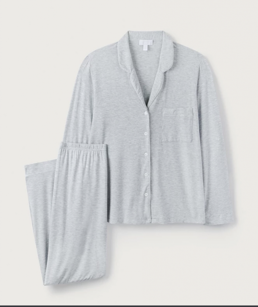 Classic Picot-Trim Jersey Pyjama Set