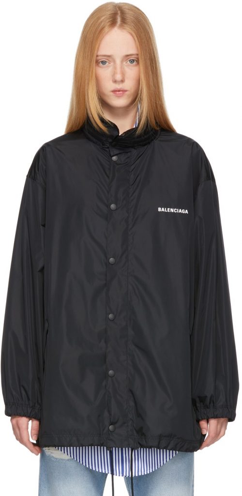 Black 'This Is Not The New Logo' Rain Jacket