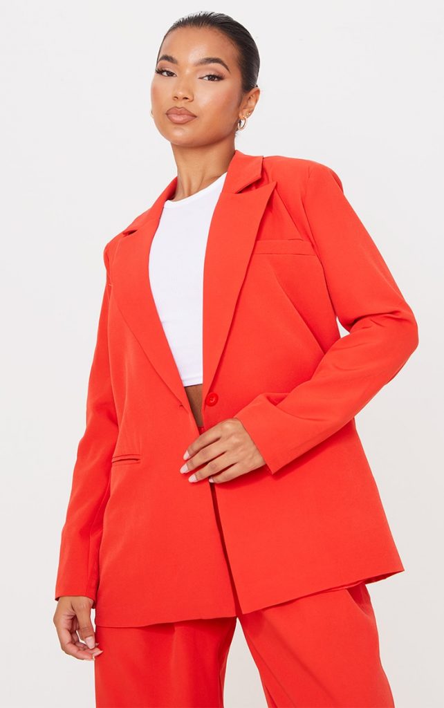 RED OVERSIZED DAD BLAZER
