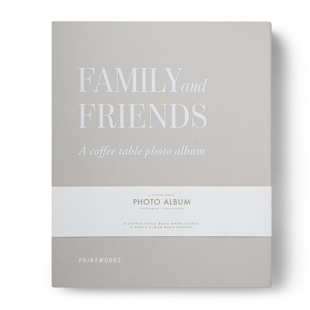 Family and Friends Photo Album - Grey/Pink
