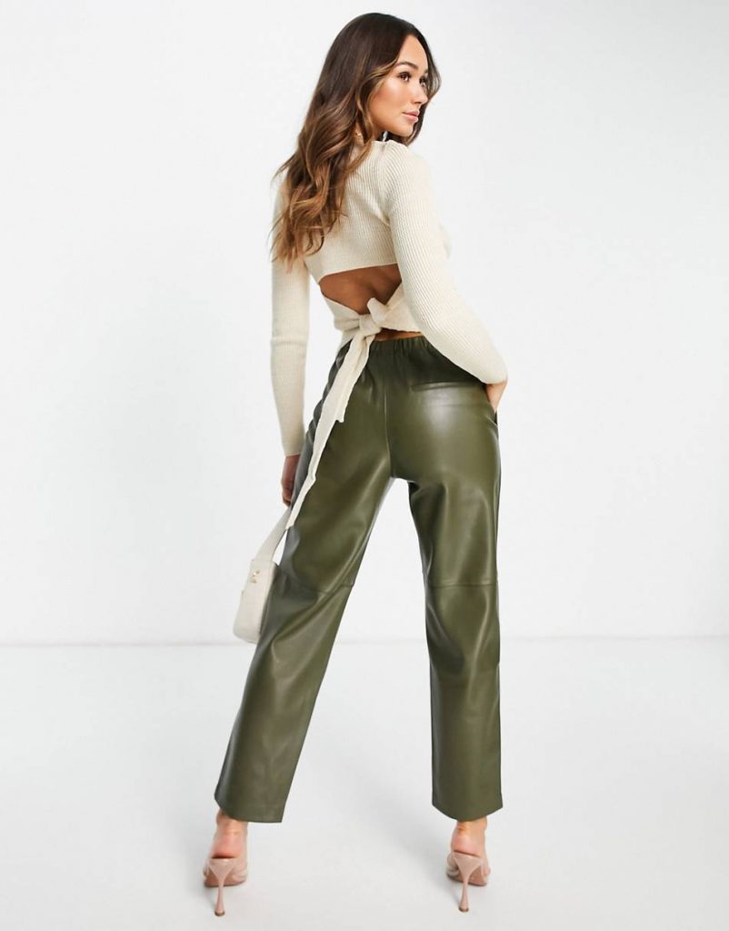 ASOS DESIGN jumper with tie back detail