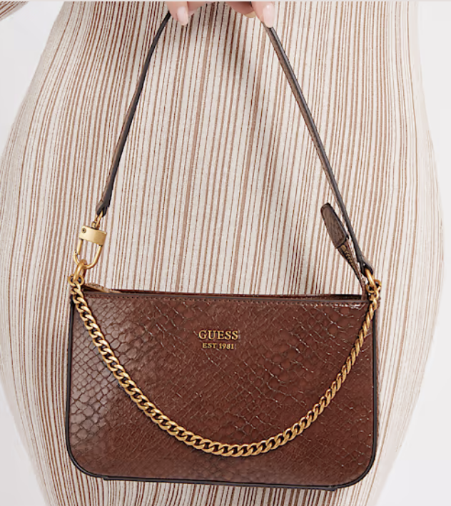 Katey python print shoulder bag