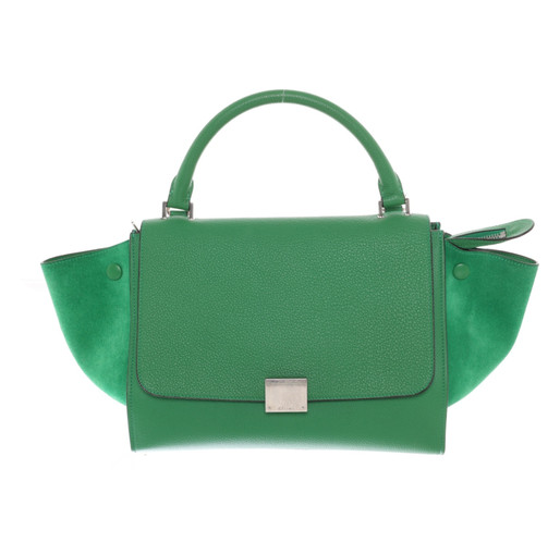 Trapeze Small 27cm Leather in Green