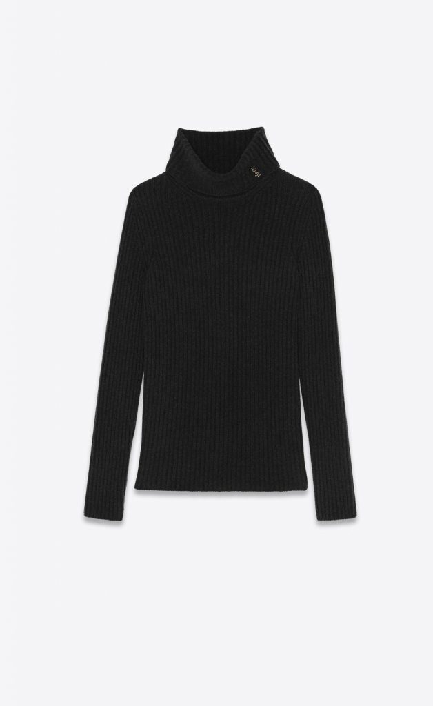 CASSANDRE RIBBED TURTLENECK SWEATER IN WOOL AND CASHMERE