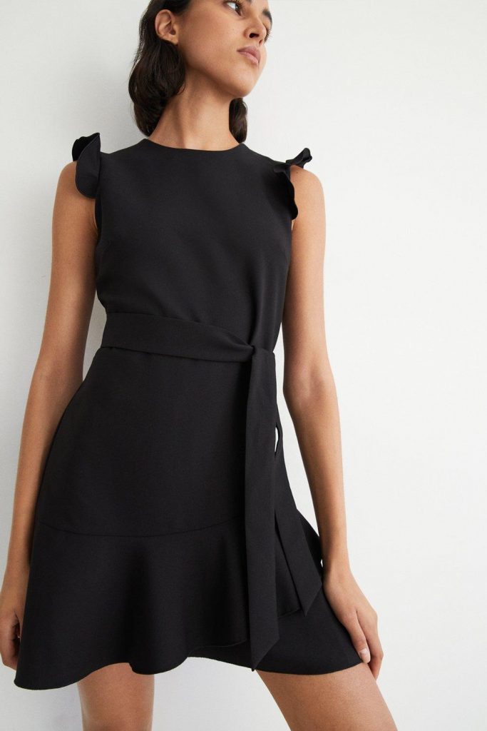 Frill Sleeve Flippy Dress