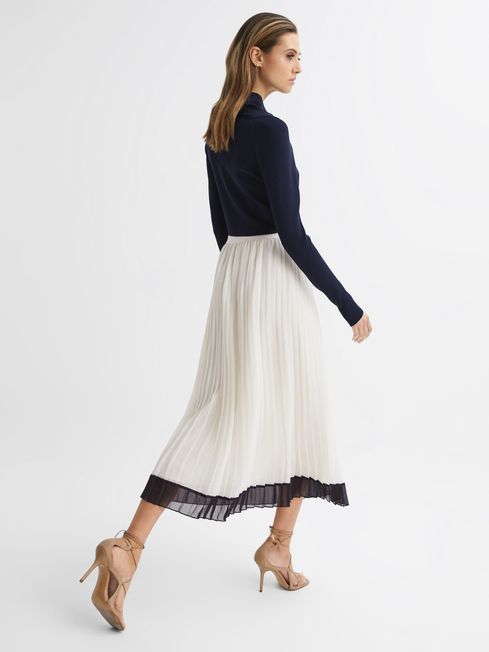 PLEATED MIDI SKIRT