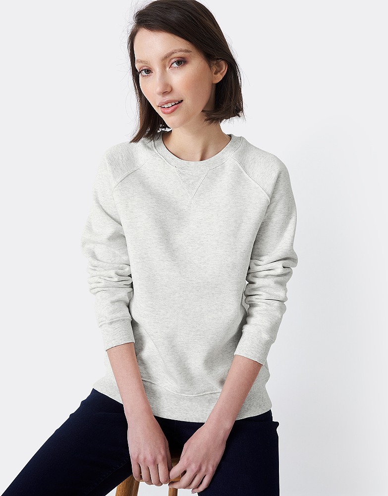 BRUSHED BACK CREW NECK SWEATSHIRT - GREY