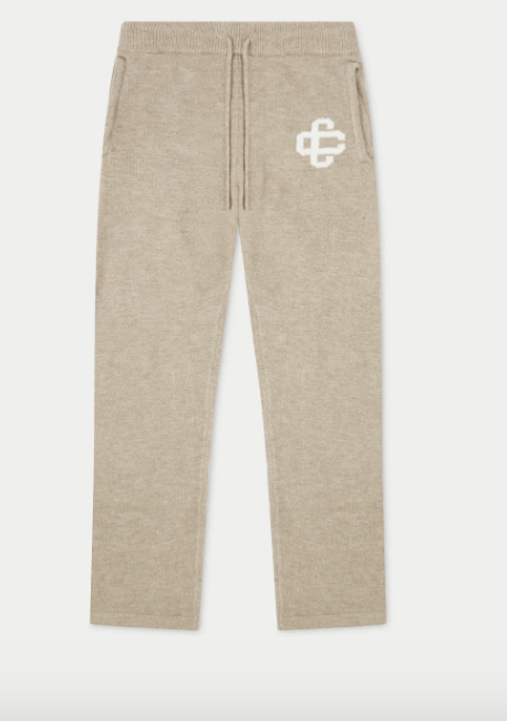FLUFFY KNIT EMBLEM JOGGERS