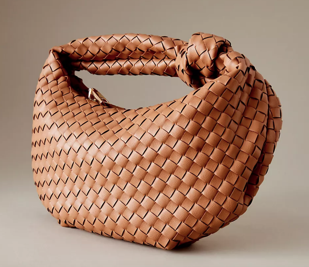 Melie Bianco Larissa Woven Faux-Leather Shoulder Bag