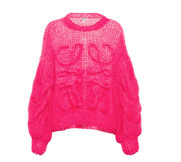 Anagram Mohair-blend Jumper In Pink & Purple