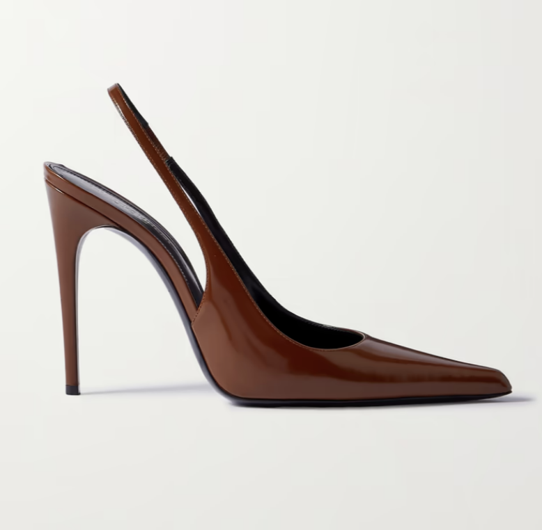 Marilyn patent-leather slingback pumps