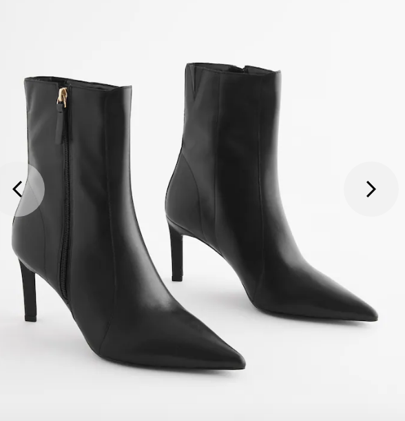 Black Forever Comfort® Point Toe Heeled Boots