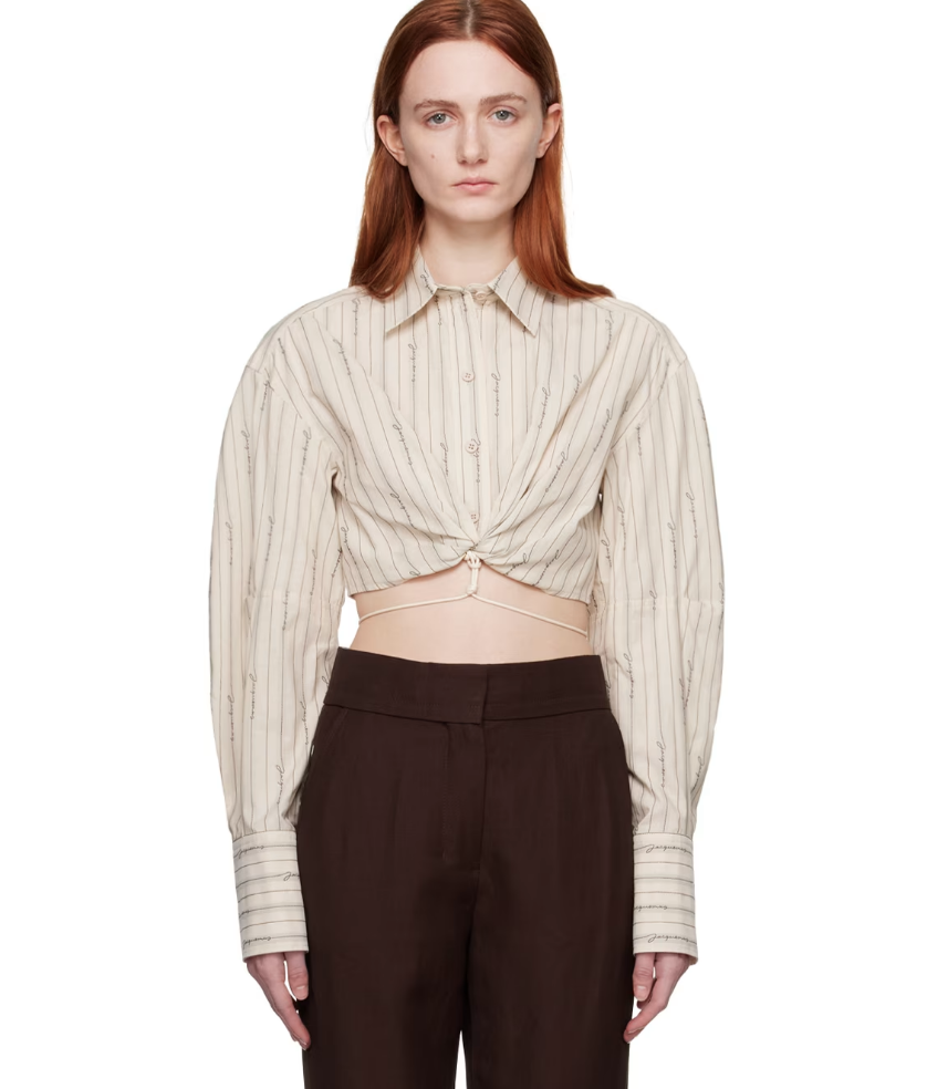 Beige Le Raphia 'La Chemise Plidao' Shirt