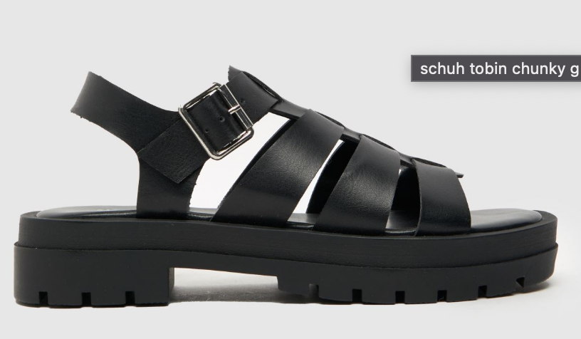 tobin chunky gladiator sandals in black
